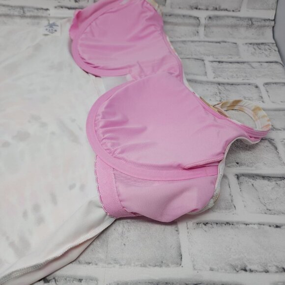 Lands End Tankini Swim Top Plus Size 16W Square Neck Underwire Bra Swimsuit $78 - Picture 6 of 11